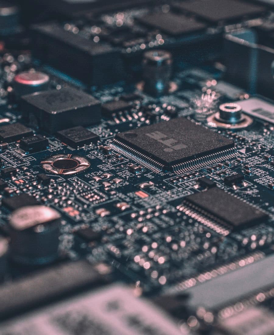 Circuit board and technology hardware close-up